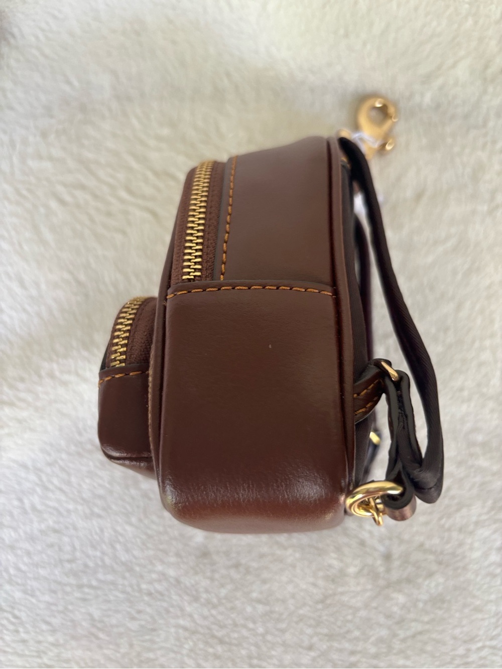 Coach Mini Court Backpack Bag Charm in signature canvas CX066 - Picture 7 of 9